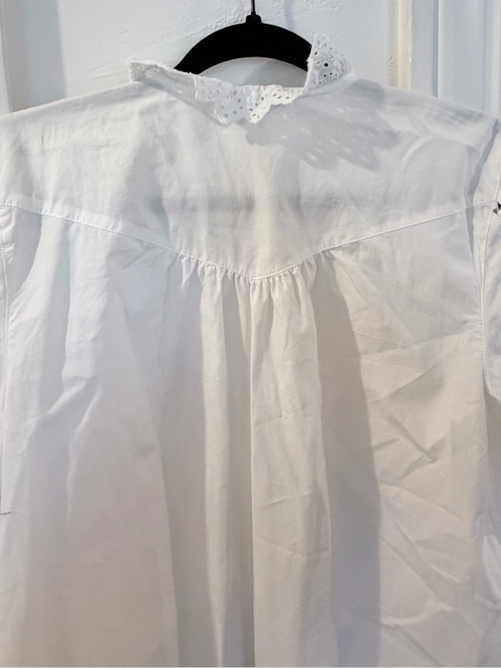 Sundance White Pintuck Lace Peasant Blouse 100% Cotton BOHO Romantic SZ Small - Picture 8 of 13